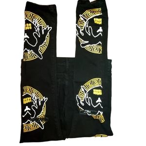 L.O.V.E. Apparel Men's Kodak Black Gold Bar Slim Fit Jeans Size 34